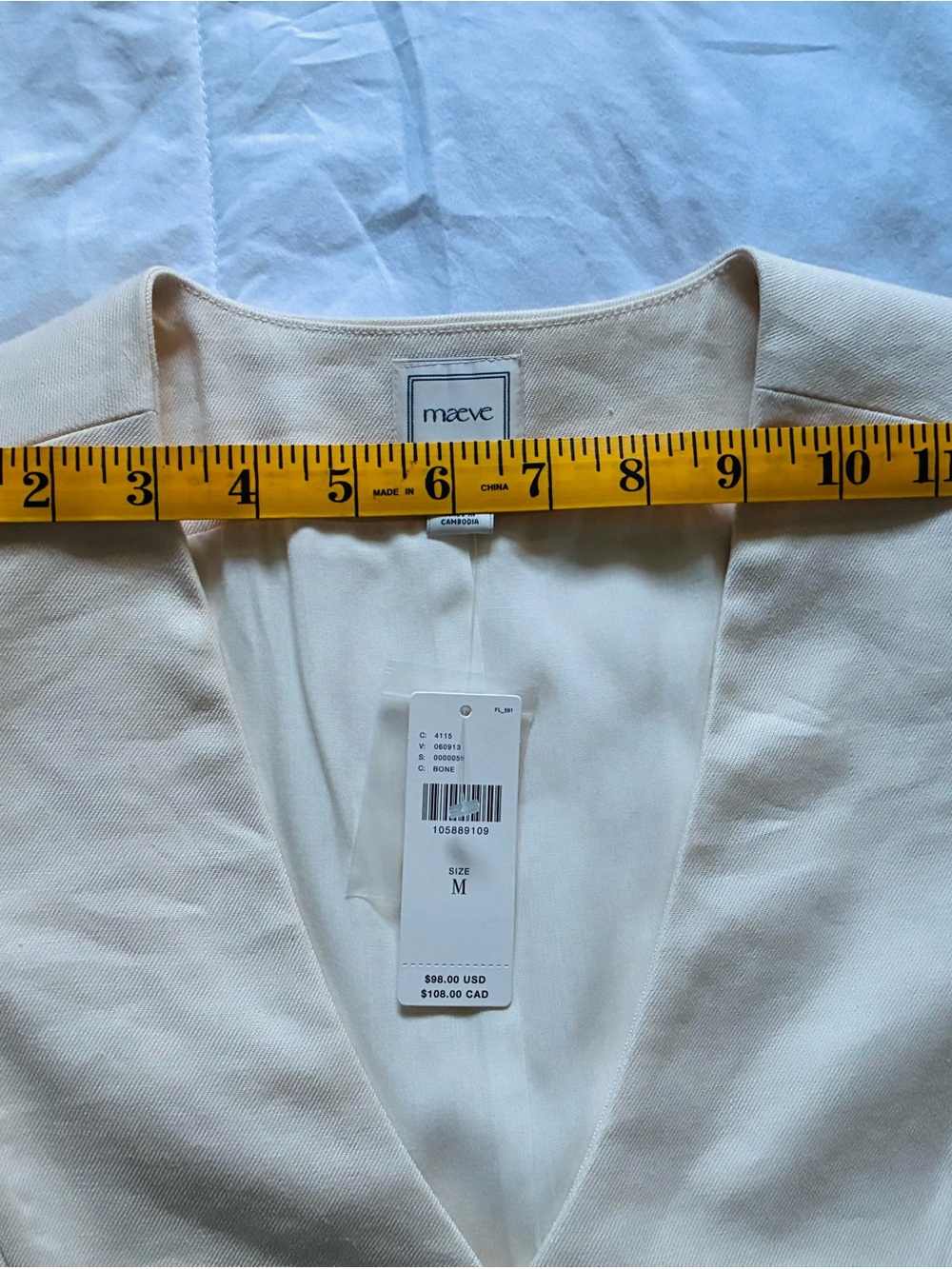 Leona European Stretch Linen Vest - Picture 12 of 12